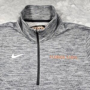 Florida State Seminoles Jacket Womens XL Gray NCAA Football Nike 1/4 Zip Top